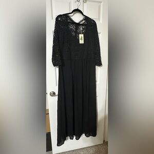 Nemidor Black Lace Dress